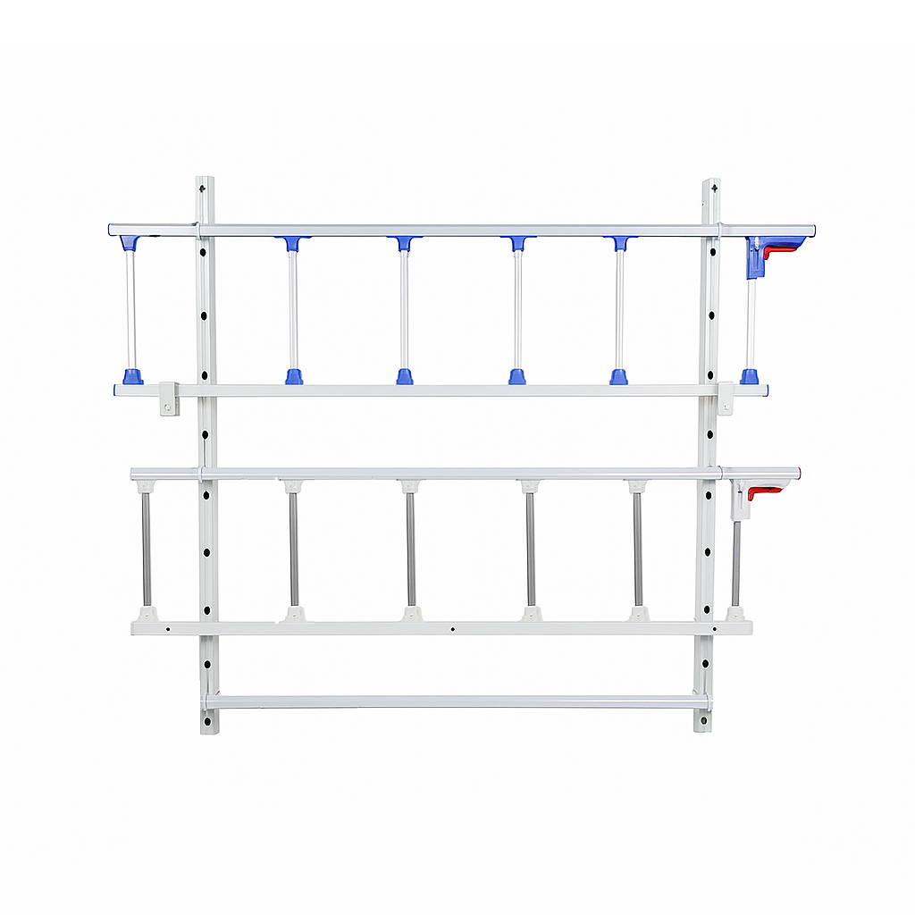 Hospital Furniture Bed Accessories Medical Bed Parts Guardrail Folding Side Rail Five Pole Aluminum Alloy Bed Guardrail